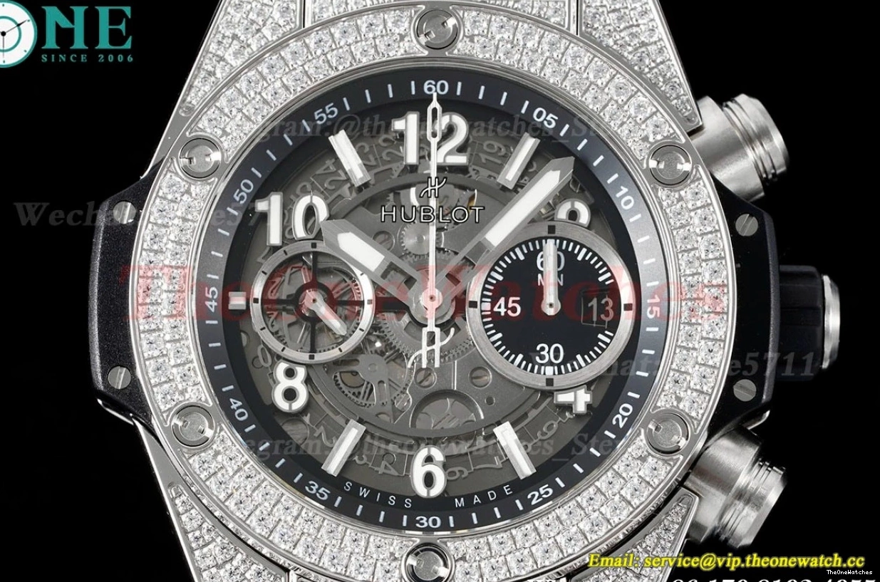 Diams Titanium Big Bang 44mm SS Diams Bezel BBF A1280 Rubber Unico 0421